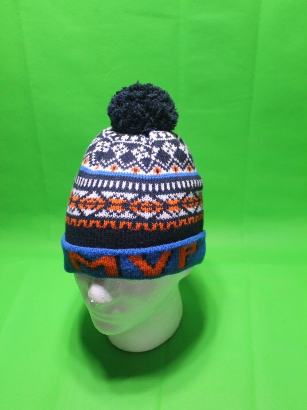 MVP Est 1989 Place Knit Hat Beanie Fleece Lined with Pom  Kids 8+